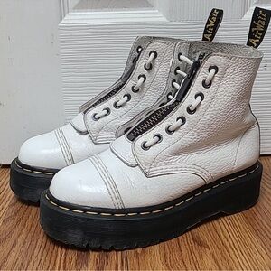 Dr Martens Sinclair White Platform Jungle boots